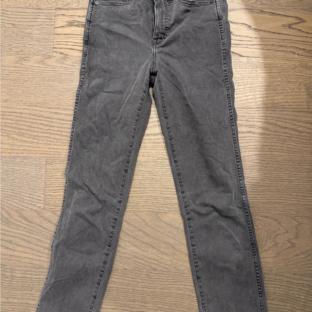 Madewell Women's Charcoal Straight Leg Jeans